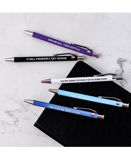 Thumbnail for Wood Rocket Demotivational Pens - 5 Pack