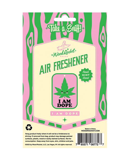 Thumbnail for Wood Rocket I am Dope Air Freshener - Mint
