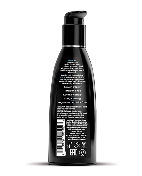 Thumbnail for Wicked Sensual Care Aqua Waterbased Lubricant - 2 oz Fragrance Free