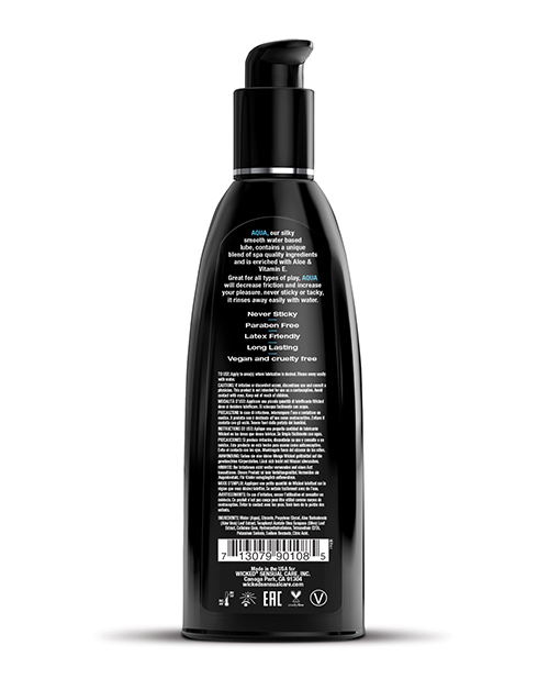 Thumbnail for Wicked Sensual Care Aqua Waterbased Lubricant - 8.5 oz Fragrance Free