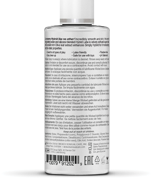 Thumbnail for Wicked Sensual Care Simply Hybrid Lubricant - 2.3 oz