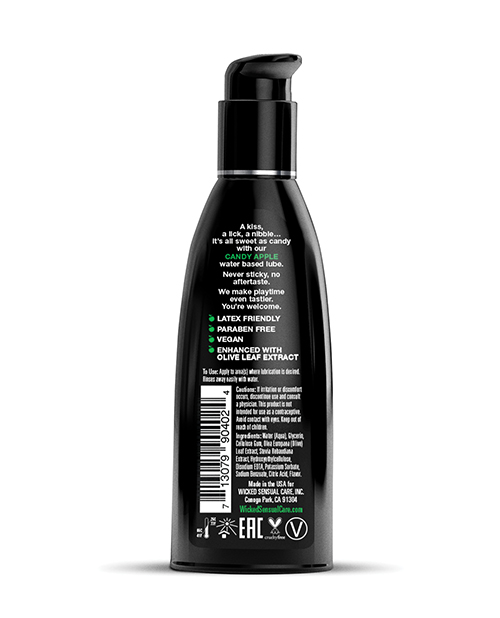 Thumbnail for Wicked Sensual Care Aqua Waterbased Lubricant - 2 oz Candy Apple