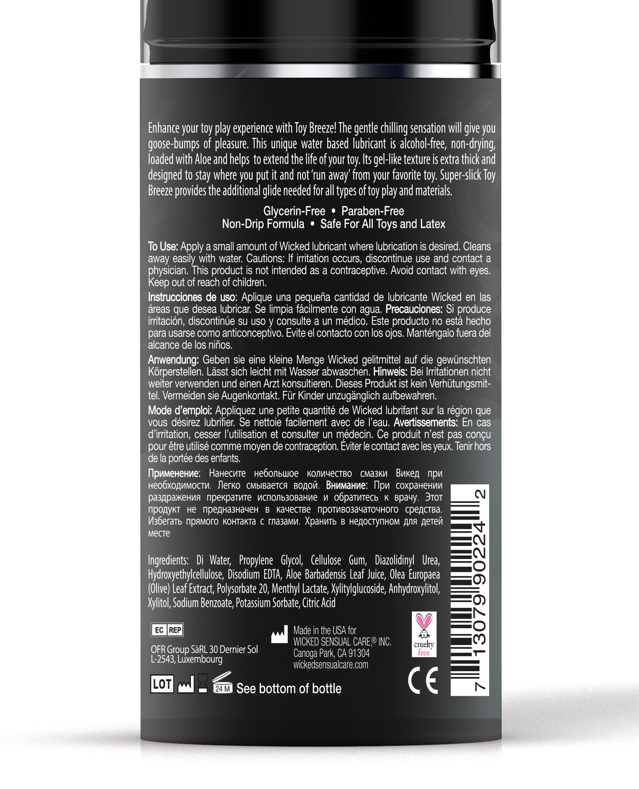 Thumbnail for Wicked Sensual Care Toy Love Chill Water Based Cooling Lubricant - 3.3 oz