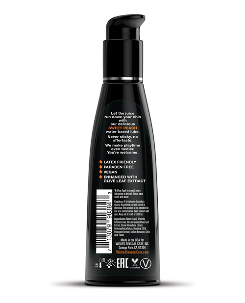 Thumbnail for Wicked Sensual Care Waterbased Lubricant - 4 oz Sweet Peach