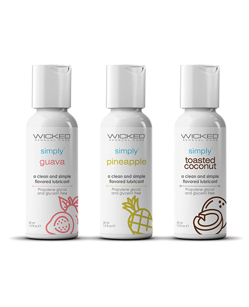 Thumbnail for Wicked Sensual Care Tropical Trio Travel Size Flavored Lubes - 1 oz Bottles