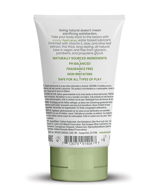 Thumbnail for Wicked Sensual Care Simply Natural - 4 oz