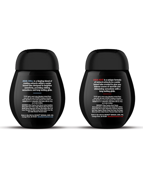 Thumbnail for Wicked Sensual Care Sensation Kit Cooling and Warming Water Based Lubricants - 1.5 oz Bottles
