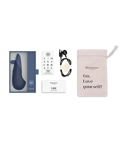 Thumbnail for Womanizer Vibe Silent Stimulator - Dark Blue