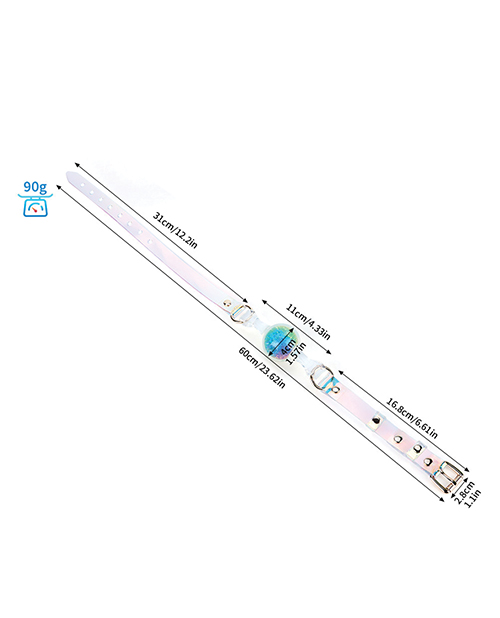 Thumbnail for Luxe Prism Small Ball Gag - Rainbow
