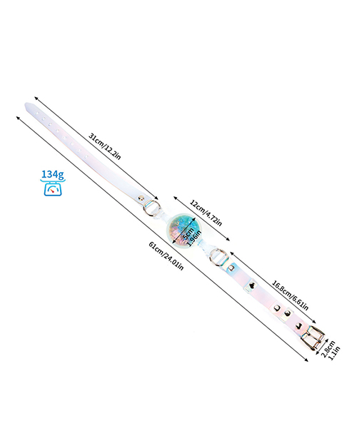 Thumbnail for Luxe Prism Large Ball Gag - Rainbow