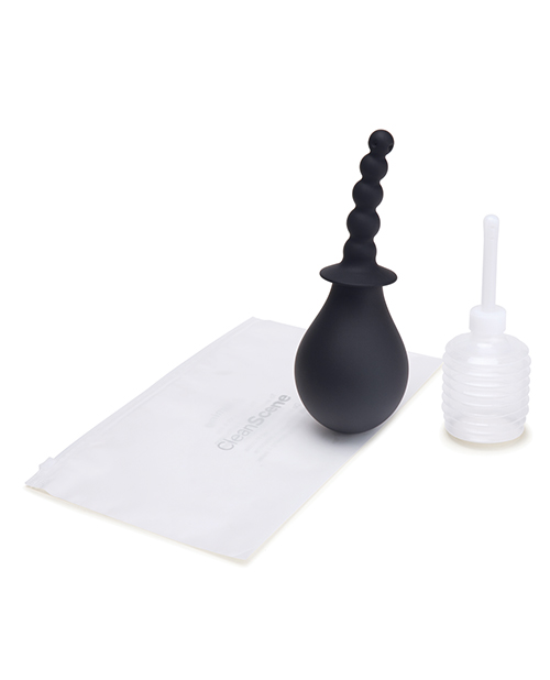 Thumbnail for CleanScene 4 pc Soft Squeeze Beaded Anal Douche Set w/Flared Base