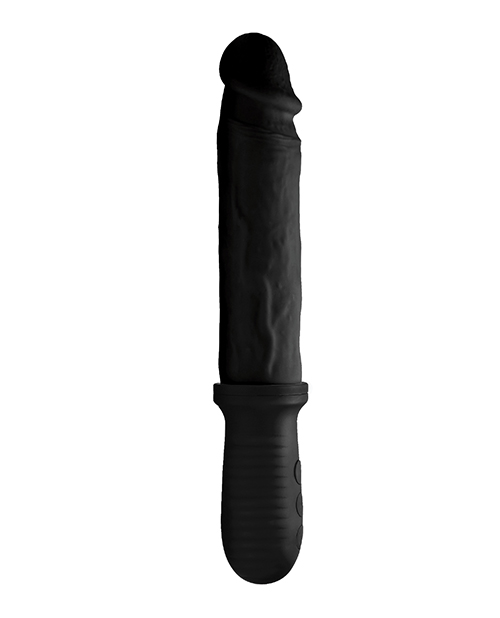 Thumbnail for Master Series 8X Auto Pounder Vibrating &amp; Thrusting Dildo w/Handle - Black