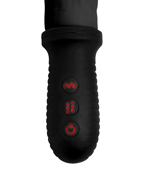 Thumbnail for Master Series 8X Auto Pounder Vibrating &amp; Thrusting Dildo w/Handle - Black