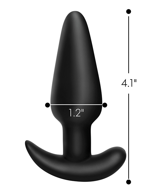 Thumbnail for Bang! 21X Vibrating Silicone Butt Plug w/Remote - Black