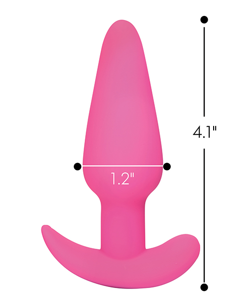 Thumbnail for Bang! 21X Vibrating Silicone Butt Plug w/Remote - Pink