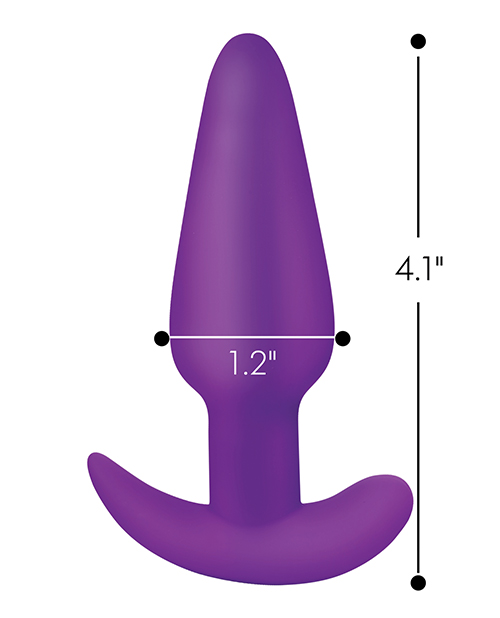 Thumbnail for Bang! 21X Vibrating Silicone Butt Plug w/Remote - Purple