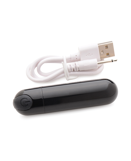Thumbnail for Bang! 10X Rechargeable Vibrating Metallic Bullet - Black