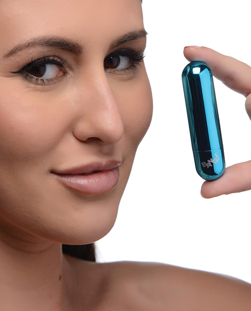 Thumbnail for Bang! 10X Rechargeable Vibrating Metallic Bullet - Blue