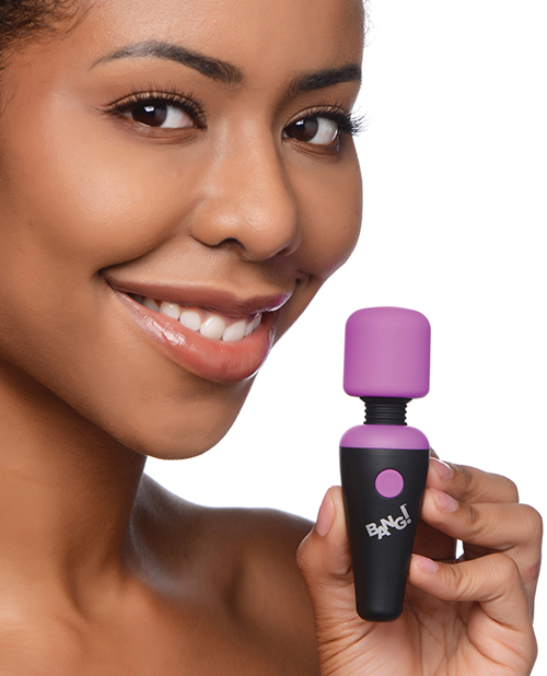 Thumbnail for Bang! 10X Vibrating Mini Silicone Wand - Purple