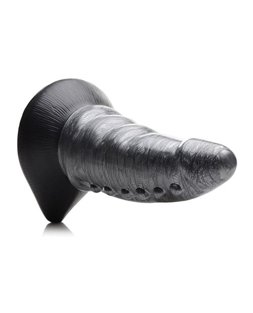 Thumbnail for Creature Cocks Beastly Tapered Bumpy Silicone Dildo - Silver/Black