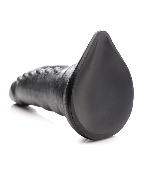 Thumbnail for Creature Cocks Beastly Tapered Bumpy Silicone Dildo - Silver/Black
