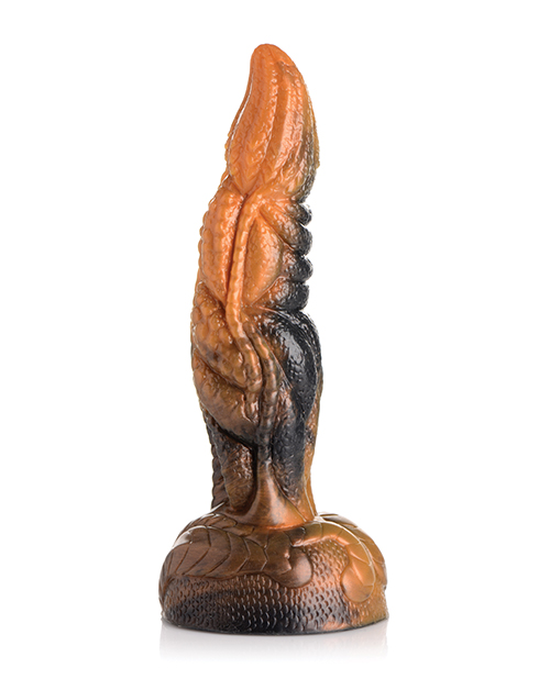 Thumbnail for Creature Cocks Ravager Rippled Tentacle Silicone Dildo - Orange/Black