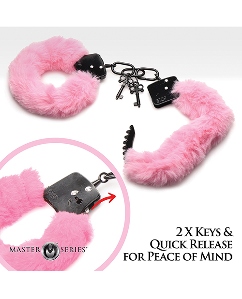 Thumbnail for Master Series Cuffed in Furry Handcuffs - Pink