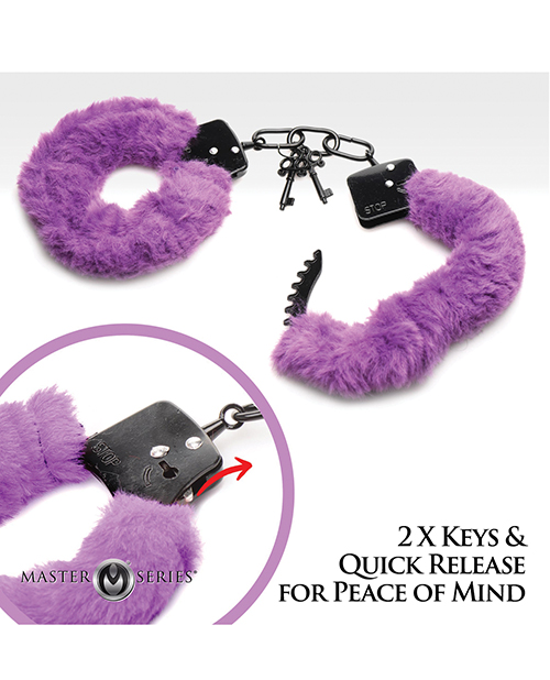 Thumbnail for Master Series Cuffed in Furry Handcuffs - Purple