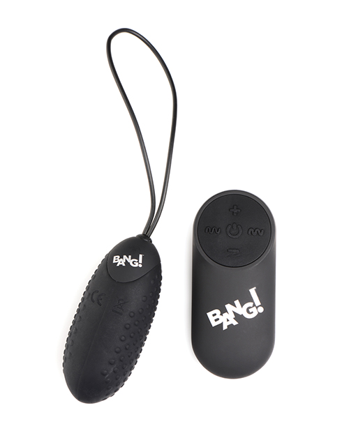 Thumbnail for Bang! 28X Nubbed Silicone Egg w/Remote Control - Black