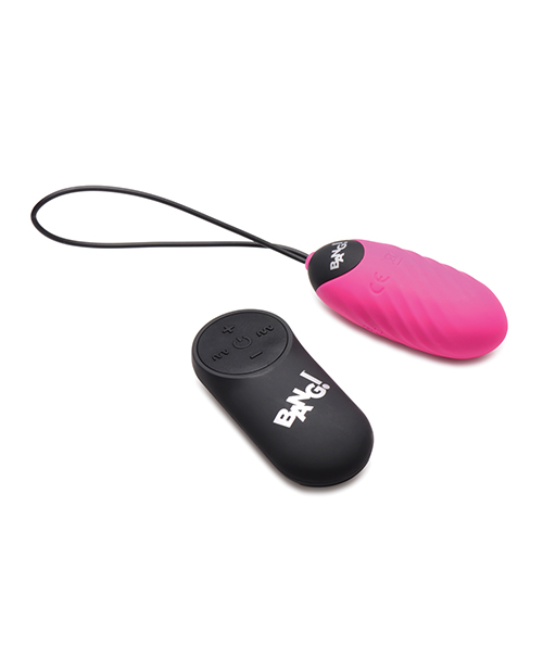 Thumbnail for Bang! 28X Swirl Silicone Egg w/Remote Control - Pink