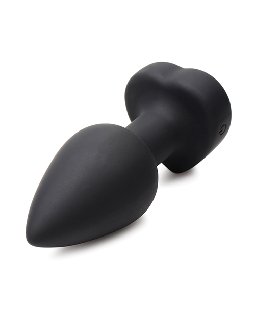 Thumbnail for Booty Sparks 28X Silicone Vibrating Red Heart Anal Plug w/Remote - Small