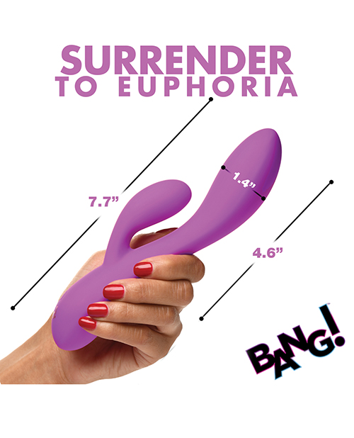 Thumbnail for Bang! 10X Flexible Silicone Rabbit - Purple