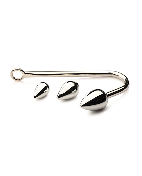 Thumbnail for Master Series Anal Hook Trainer w/3 Plugs - Silver