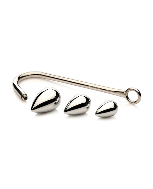 Thumbnail for Master Series Anal Hook Trainer w/3 Plugs - Silver