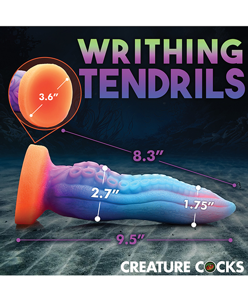 Thumbnail for Creature Cocks Tenta-Cock Silicone Dildo - Glow in the Dark