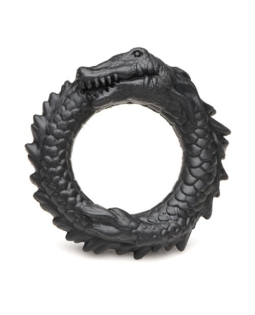 Thumbnail for Creature Cocks Caiman Silicone Cock Ring - Black
