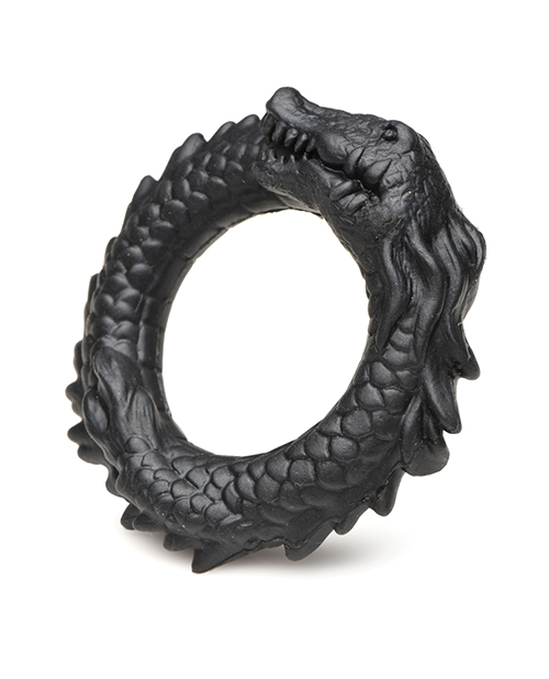 Thumbnail for Creature Cocks Caiman Silicone Cock Ring - Black