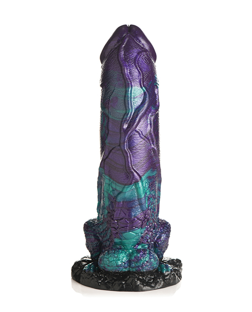 Thumbnail for Creature Cocks Dino Dick Silicone Dildo - XL Multi Color