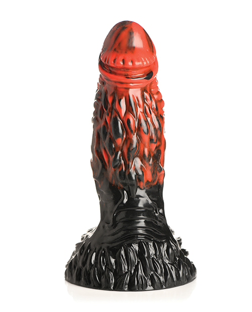 Thumbnail for Creature Cocks Vulcan Silicone Dildo - Black/Red