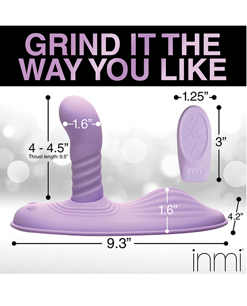 Thumbnail for Inmi Thrust N&apos; Grind Thrusting &amp; Vibrating Silicone Grinder - Purple