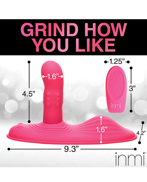 Thumbnail for Inmi Spin N&apos; Grind Rotating &amp; Vibrating Silicone Grinder - Pink