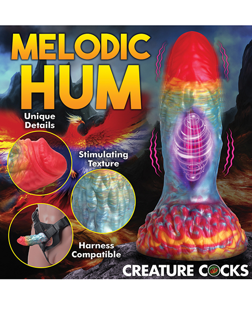 Thumbnail for Creature Cocks Rainbow Phoenix Vibrating Dildo w/Remote Control - Rainbow