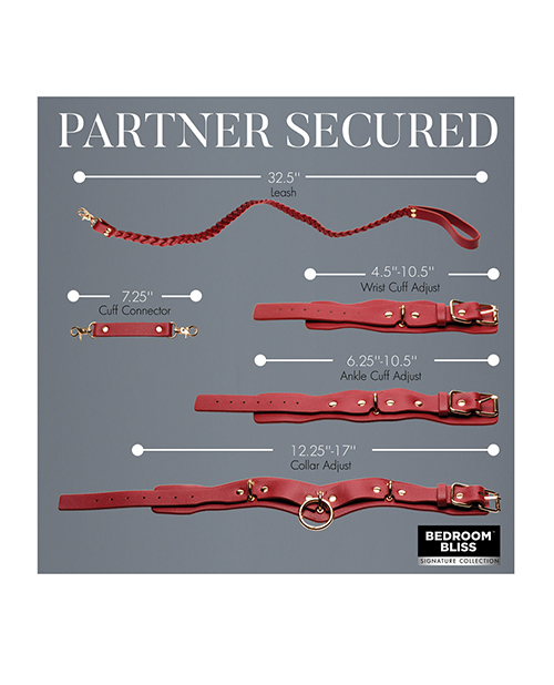 Thumbnail for Bedroom Bliss Lover's Restraint Set - Red