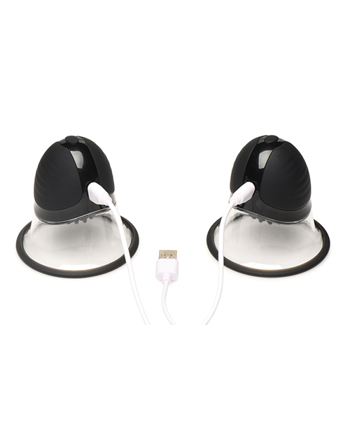 Thumbnail for Size Matters 10X Rotating Silicone Nipple Suckers w/4 Attachments - Black
