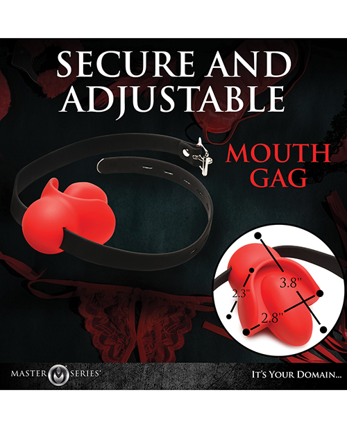 Thumbnail for Master Series Gag Order Extreme Silicone Ball Gage - Red/Black