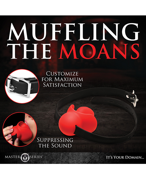 Thumbnail for Master Series Gag Order Extreme Silicone Ball Gage - Red/Black