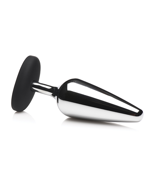 Thumbnail for Master Series Butt Slut Metal & Silicone Butt Plug - Metal/Black