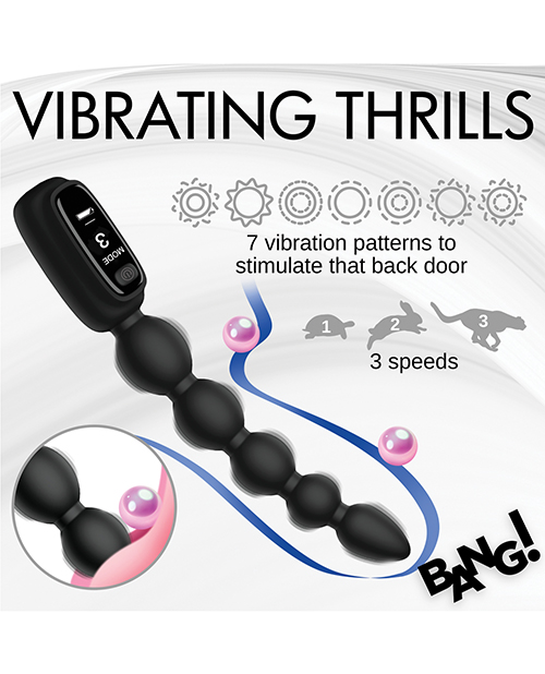 Thumbnail for Bang! Digital Silicone Anal Beads - Black