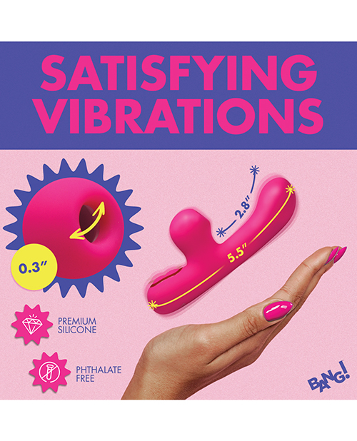 Thumbnail for Bang! 10X G-Spot Rabbit Vibrator w/Suction - Pink