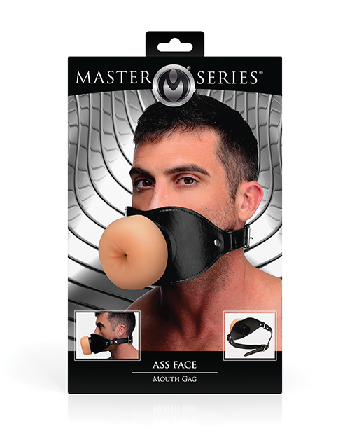 Thumbnail for Master Series Ass Face Mouth Gag - Light/Black